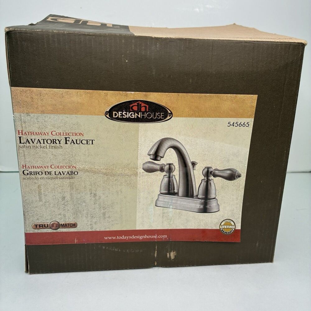 Design House Hathaway Collection 2 Handle Bathroom Faucet 545665 Satin Nickel